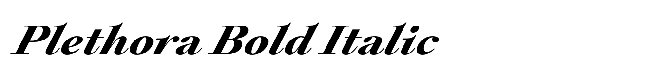 Plethora Bold Italic